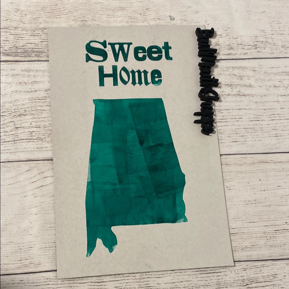 Amos Kennedy Sweet Home Alabama Letterpress Art Print Poster